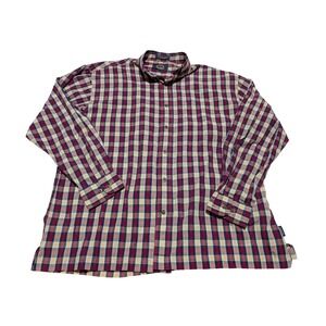 BD Baggies Mens Chatham Cloth Plaid Button Down Shirt Red Navy‎ L